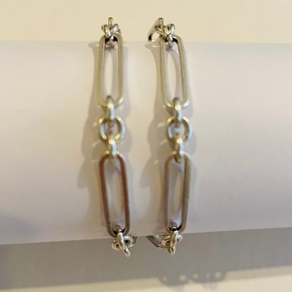 Set of two ALEX AND ANI Mini Maven Chain Magnetic Bracelets, Rafaelian Silver - Picture 8 of 13